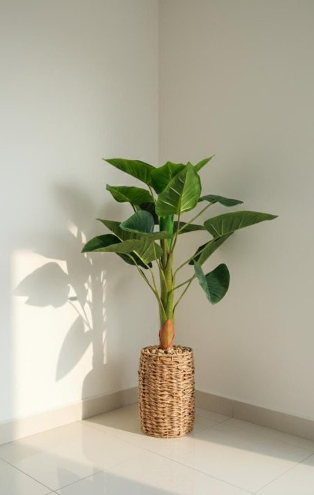 شجرة ديكور داخلية في قوارة قش جامد